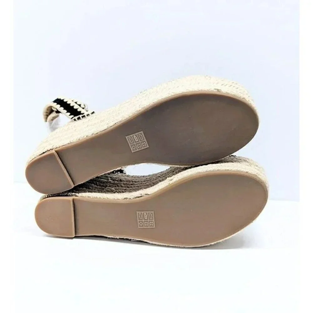 Pour La Victoire Women's Ria Suede & Raffia Platform Sandals Size 10 (MSRP $245)